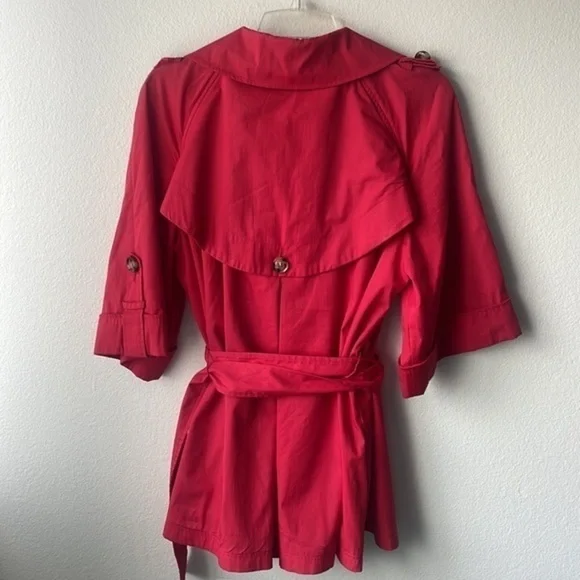 Trina Turk jacket red size Small stunning double breasted statement